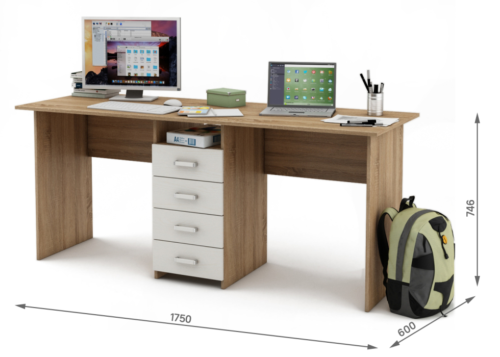 Прямые, Письменный стол Лайт-11