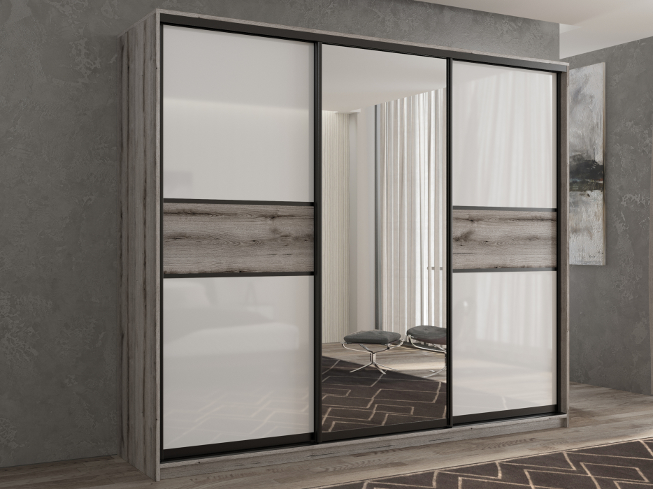 Шкафы-купе 3-х дверные, Шкаф-купе 3х дверный Кааппи 10 180х45