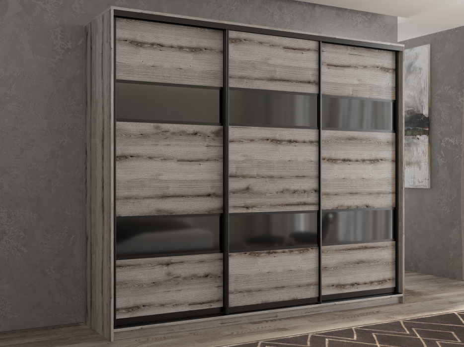 Шкафы-купе 3-х дверные, Шкаф-купе 3х дверный Кааппи 7 180х45