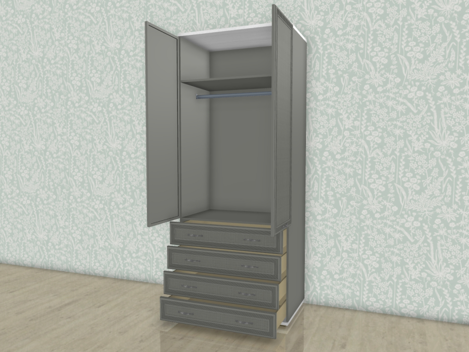 Шкафы двухстворчатые, Модульная система Карина Шкаф ШК-1006