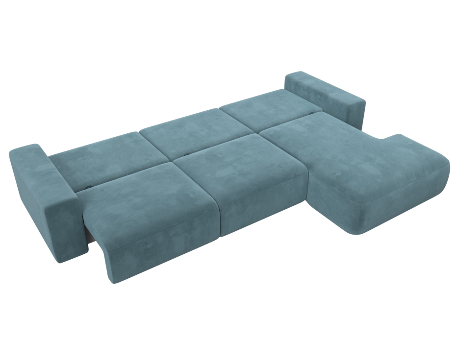 Диваны угловые в гостиную, Диван угловой Лига-036 Классик Лонг правый угол, велюр