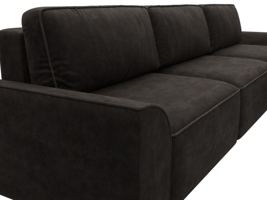 Диваны угловые в гостиную, Диван угловой Лига-048 НПБ лонг, велюр BRUT