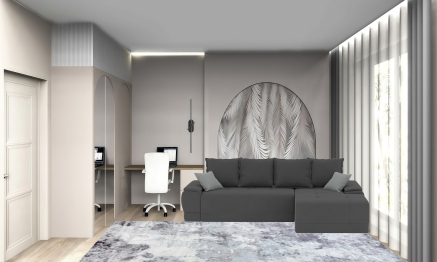 Диван-кровать угловой Нордвикс Мини, велюр