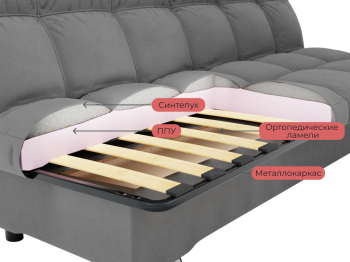 Прямой диван Финка,книжка,велюр