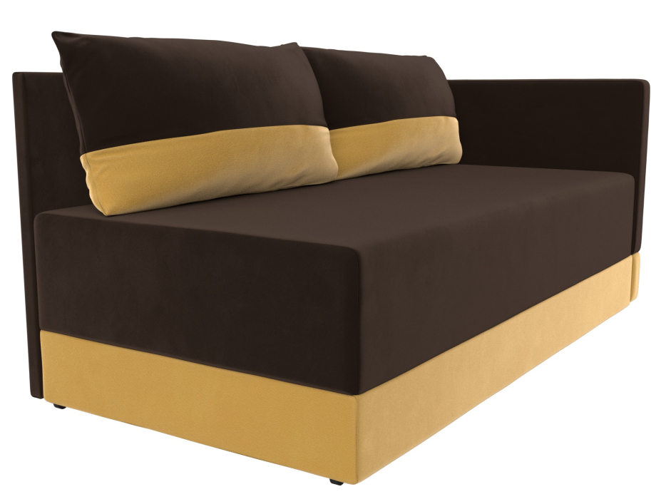 Кушетка диван, Кушетка Никас правая, микровельвет