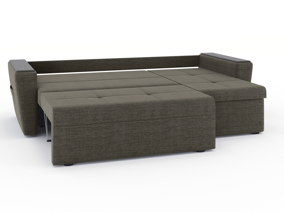 Диваны угловые в гостиную, Диван-кровать угловой Дубай Майами еврокнижка трехсекционная, рогожка Люкс