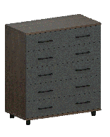 Комоды, Модульная система Грейс Комод КМ-5021  Гикори Джексон Темный