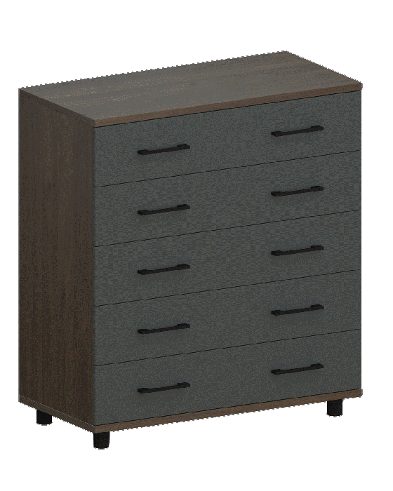 Комоды, Модульная система Грейс Комод КМ-5021  Гикори Джексон Темный