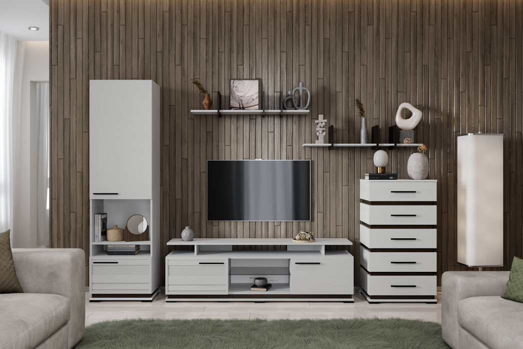 Шкафы одностворчатые, Шкаф-пенал Модена МШ-2