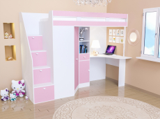 Кровати-чердаки, Кровать чердак Golden Kids 6 белый 