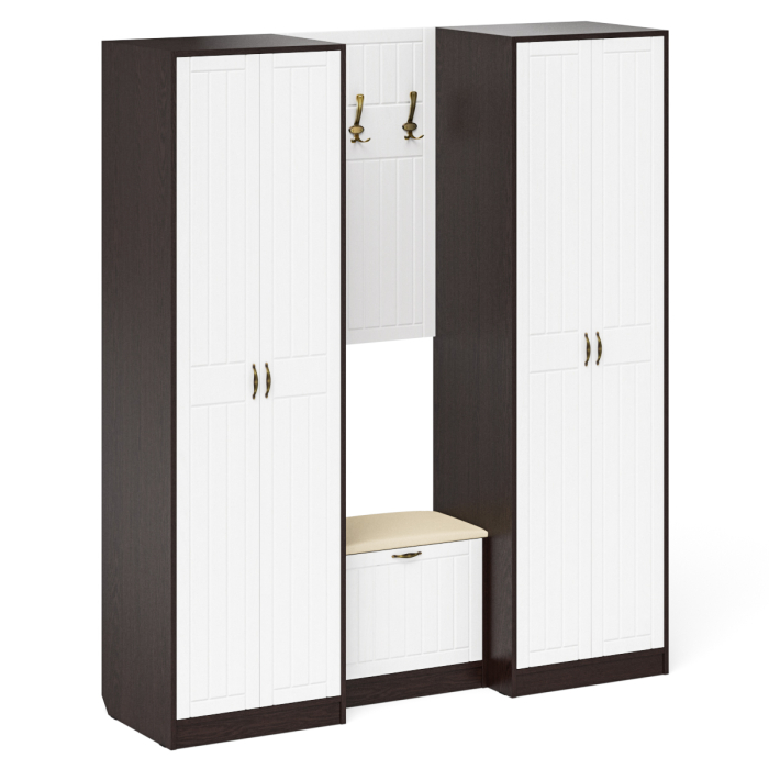 Прихожие, Модульная мебель для прихожей П-6 № 9 МДФ фрезеровка прованс