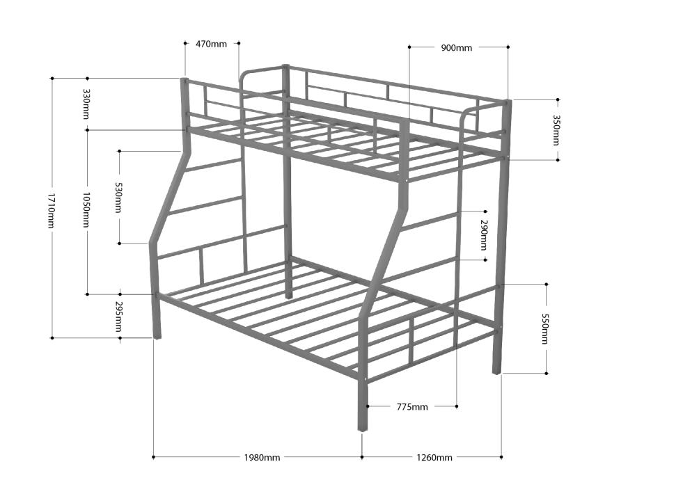 Для подростков, Двухъярусная кровать Раута Твист ящики дуб ватан