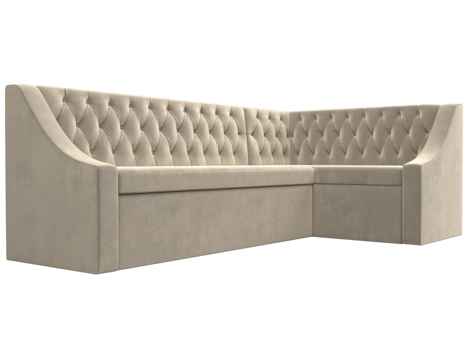 Диваны угловые кухонные, Кухонный угловой диван Мерлин правый угол микровельвет