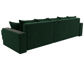 Диван угловой с декором и полкой Лига-050 НПБ, велюр SEVEN