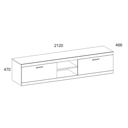 Тумба RTV 2S2NB, OSKAR