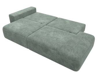 Диван прямой Лига-036 НПБ Модерн подлокотник слева, велюр BRUT