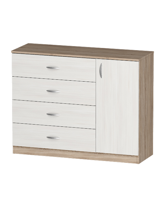 Комоды, Комод Лайф 115*40*90	Дуб сонома