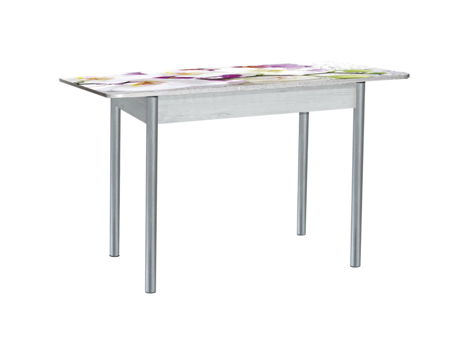 Обеденные столы, Нью йорк стол обеденный раздвижной фотопечать опора серебристый металлик