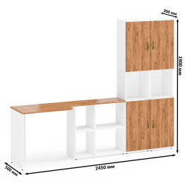 Лидер-8 письменный стол-трансформер и два пенала Лидер-8.