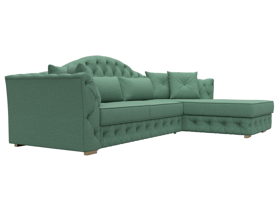 Диваны угловые в гостиную, Диван угловой Артис правый угол, рогожка Амур