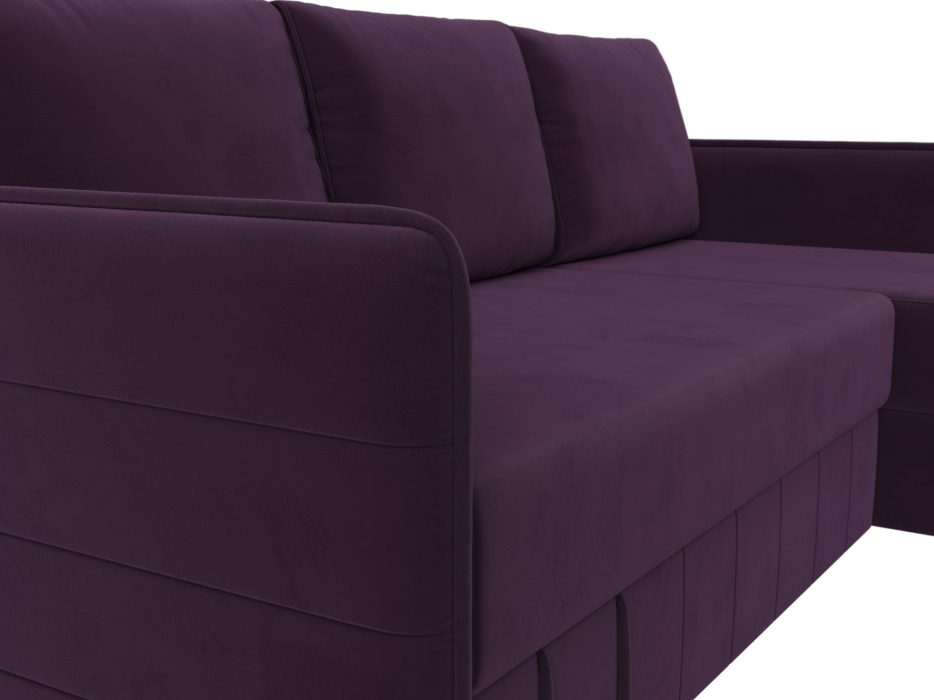 Диваны угловые в гостиную, Диван угловой Слим универсальный угол, велюр