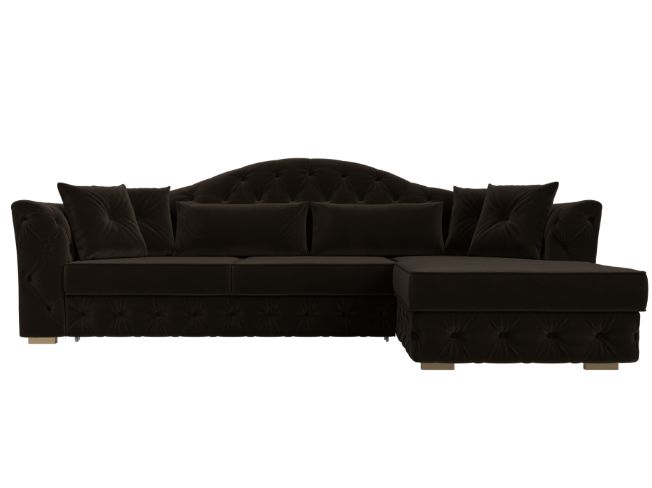 Диваны угловые в гостиную, Диван угловой Артис правый угол, микровельвет