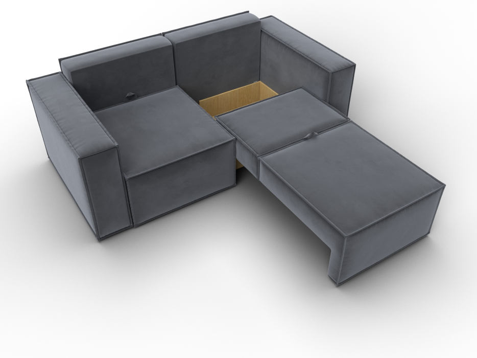 Диваны кровати со спальным местом, Диван прямой Куба мини, велюр