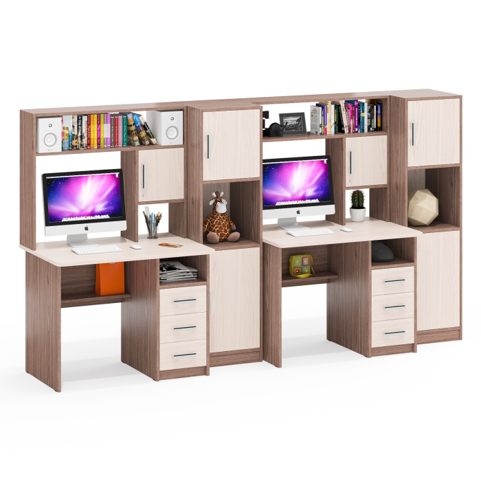 Домашние кабинеты, Два компьютерных стола СК-9 с двумя пеналами