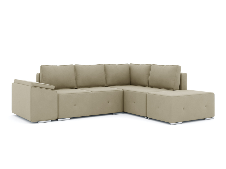 Диваны угловые в гостиную, Диван-кровать угловой Хавьер  ПБ еврокнижка, велюр