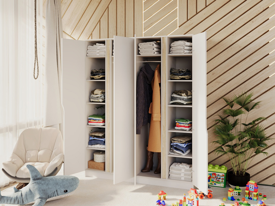 Шкафы распашные, Шкаф распашной Монс 4, 180x230x55