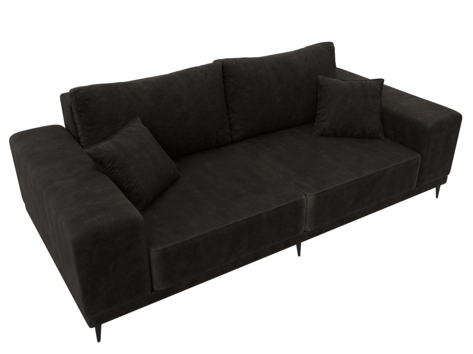 Диваны кровати со спальным местом, Диван прямой Льюес, велюр BRUT