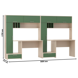 Лайт столы письменные 03.243Н с верхними полочками