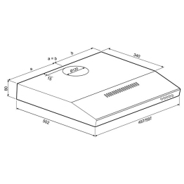 Вытяжка кухонная JESSICA slim 600 metallic PB