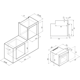 Электрический духовой шкаф KRONA MARMO 45 BL (независимый)