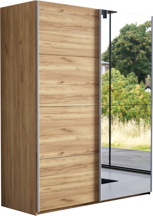 Шкафы-купе 2-х дверные, Шкаф-купе Эста ДСП+Зеркало 180х66х240