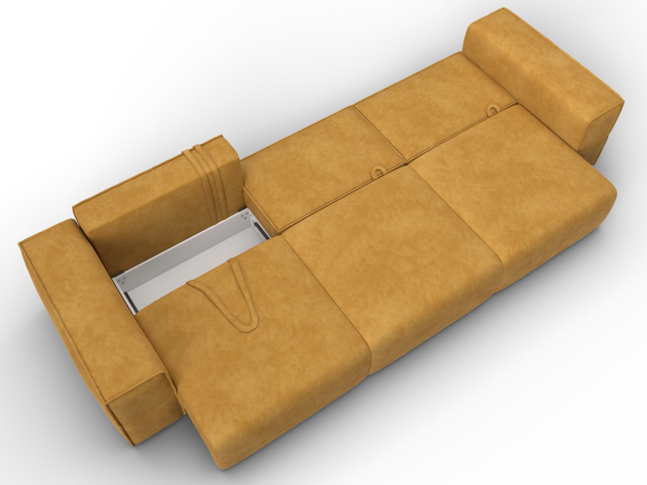 Диваны еврокнижки, Диван прямой Лига-058 НПБ Лонг, велюр BRUT