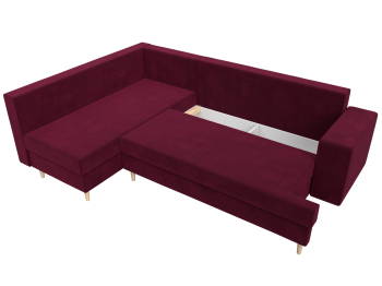 Диван угловой Сильвана левый угол, микровельвет