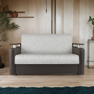 Диваны с ящиком для белья, Диван-кровать Шарм 140, экокожа/шенилл