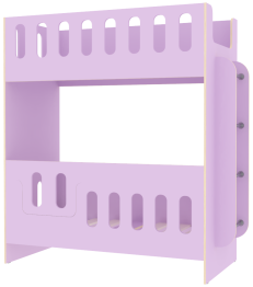 Двухъярусная кровать cо сплошным бортом ДС-260 80x160