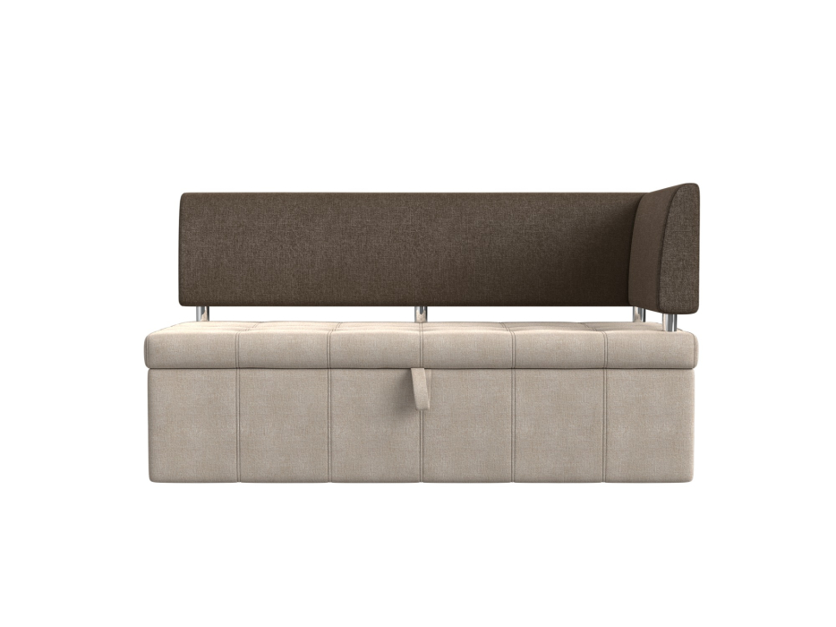 Диваны угловые кухонные, Кухонный прямой диван Стоун с углом правый, рогожка