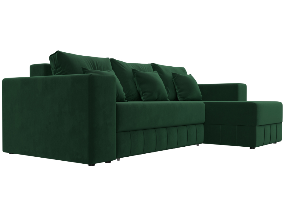 Диваны угловые в гостиную, Диван угловой Лига-076 угол универсальный, велюр SEVEN