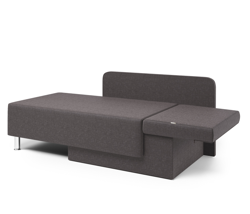 Диваны прямые кухонные, Кушетка Леон правый, рогожка