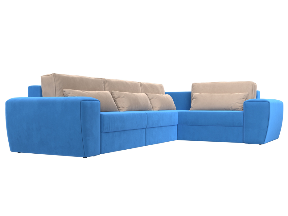 Диваны угловые в гостиную, Диван угловой Лига-008 Long правый, велюр