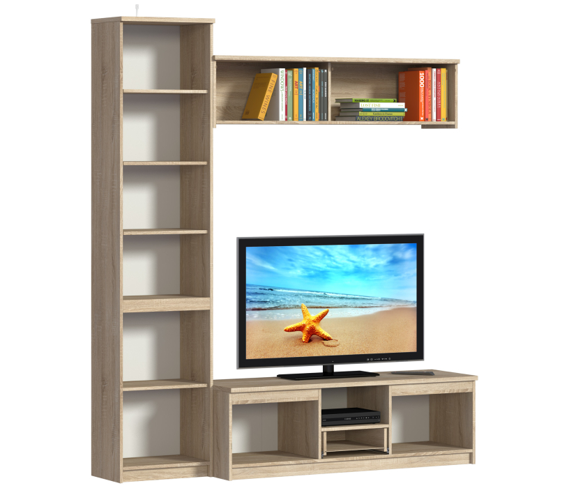 Стенки для гостиной, Гостиная Веста Дуб Сонома L-1900