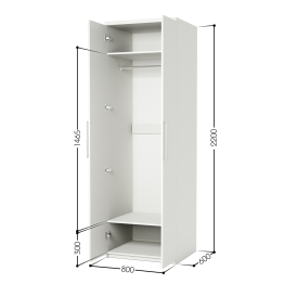 Шкаф для одежды Комфорт МШ-21 80х60 с зеркалом