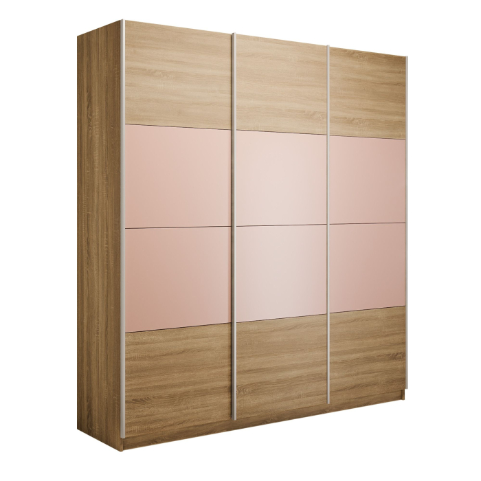 Шкафы-купе 3-х дверные, Шкаф-купе Эста 3-х дверный ДСП/Стекла пудра/Доводчик 300х66х240