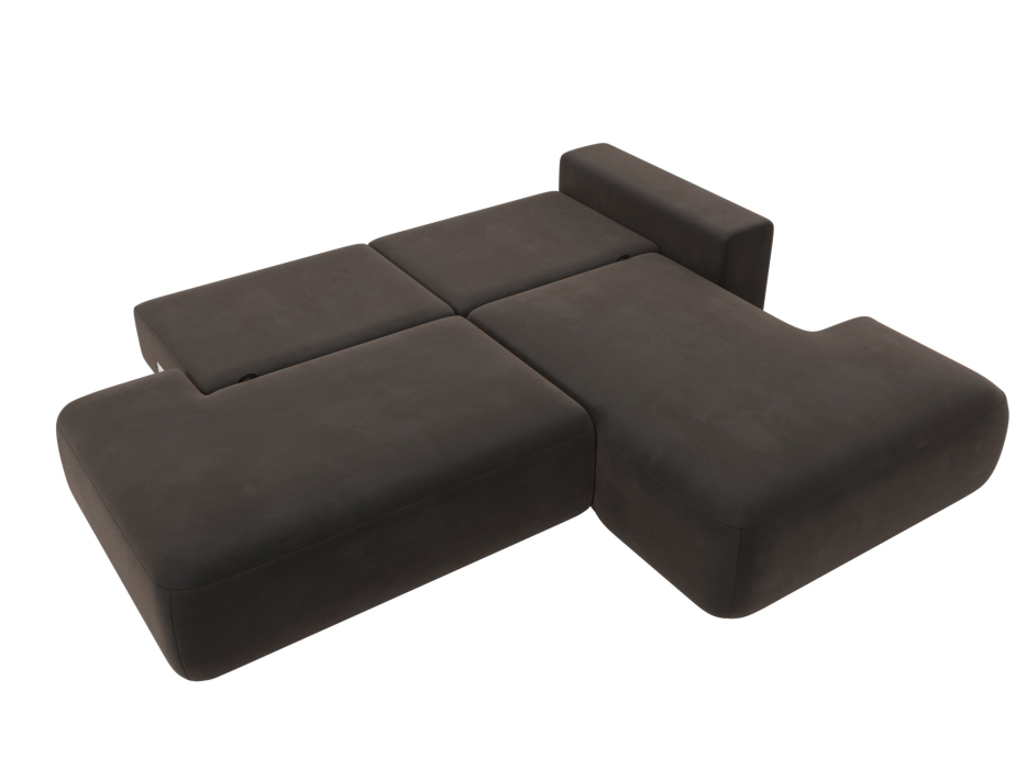 Диваны угловые в гостиную, Диван угловой Лига-036 Модерн правый угол, велюр