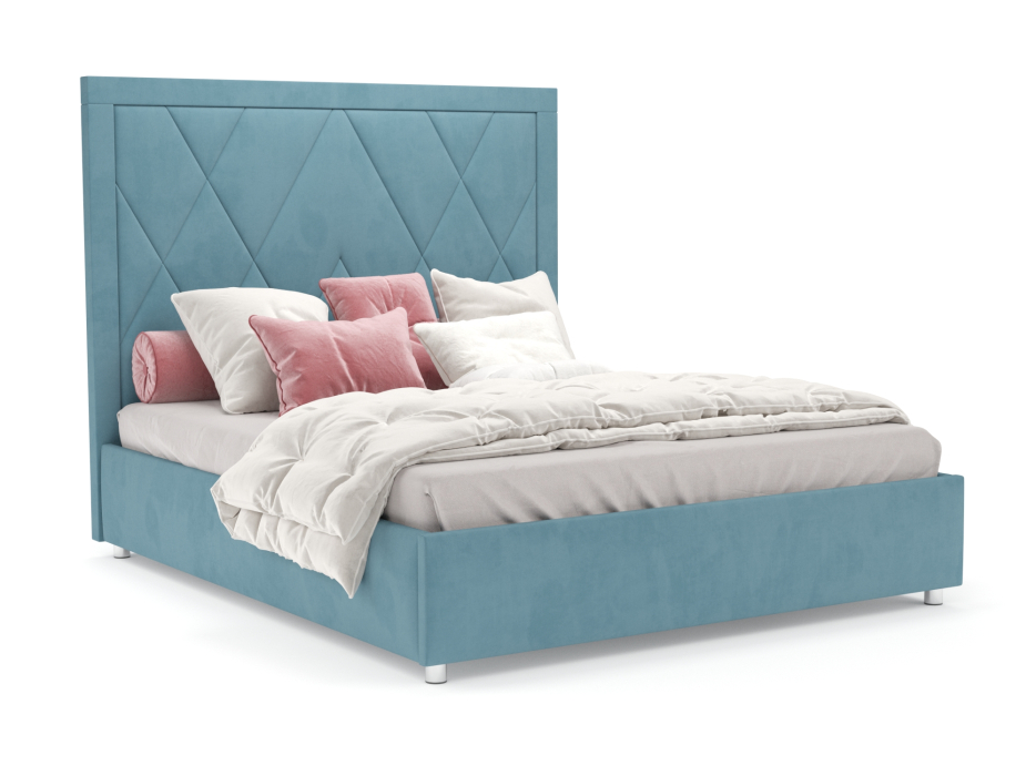 Мягкая кровать, Кровать Треви 160 см (Велюр)