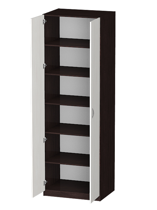 Для одежды, Распашной шкаф Лайф с полками 80*60*240 Венге