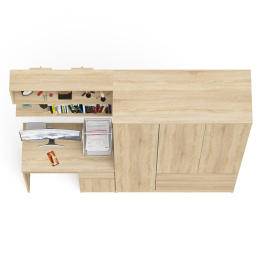 Шкаф-комод Мори МШ1200.1 со столом Мори МС-1 правый и полкой Мори 900